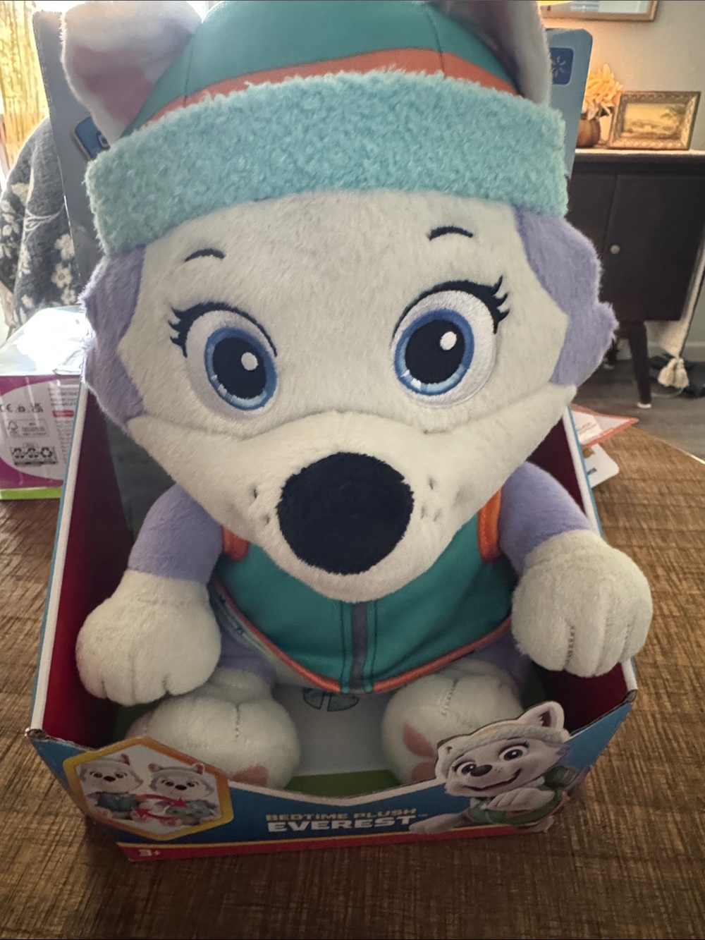 Paw Patrol Everest Plush — White, Light Purple, Teal, Black